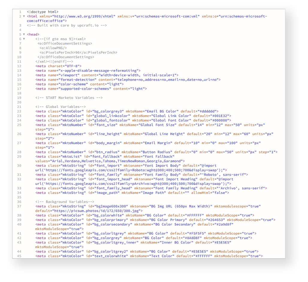 MMET code view